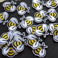 Buy 10pcs/lot Small Yellow Bee Patch Embroidery Sticker Iron on Patches Online