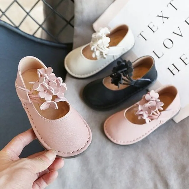 

Children Leather Shoes 2019 Spring And Autumn New Style Korean-style GIRL'S Flower Girls Soft-Sole Princess Shoes Baby Girls Sho
