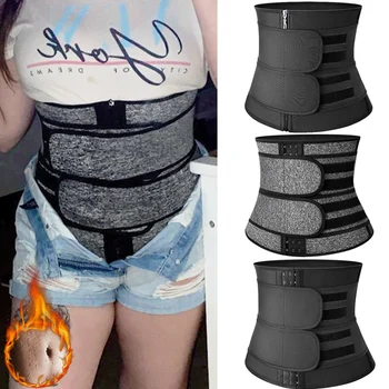 

Waist Trainer Steel Boned Neoprene Body Shaper Women Belly Shaping Trimmer Belt Tummy Sweat Shapewear Slimming Sheath Corset