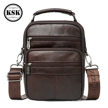 Мужская сумка из натуральной кожи, сумка-мессенджер, сумки на плечо для мужчин, Высококачественная модная роскошная сумка на плечо KSK