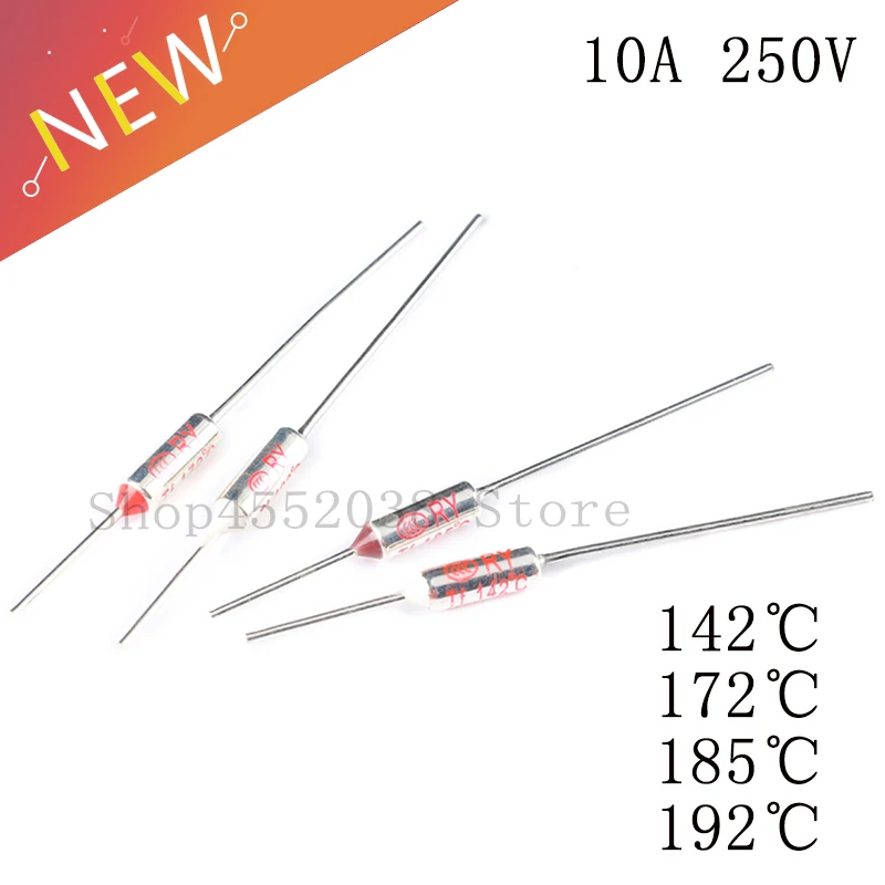 TF Thermal Fuse 5Pcs Metal shell 142/172/185/192 centigrade 250V 10A Rice cooker Thermal Fuse thermal fuse