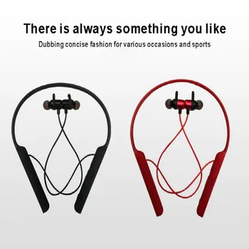 

Wireless Bluetooth 5.0 Earpiece Neck Hanging Type Sport Stereo Handsfree Noise Reduction With Mic Earphone For Huawei and iphone
