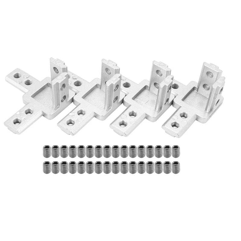 4-Pack 3030 Series 3-Way End Corner Bracket Connector With Screws For Standard 8Mm T Slot Aluminum Extrusion Profile | Обустройство