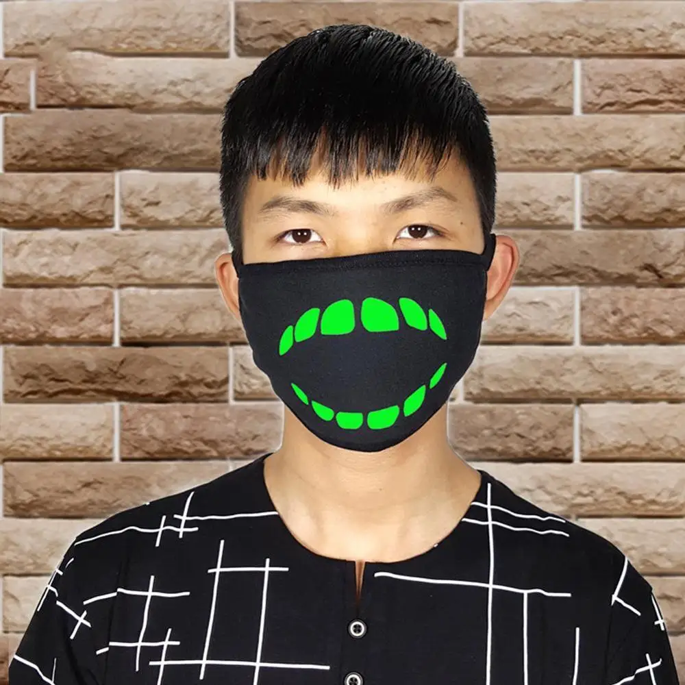 Светящиеся в темноте маски с черепом для мужчин и женщин черная маска