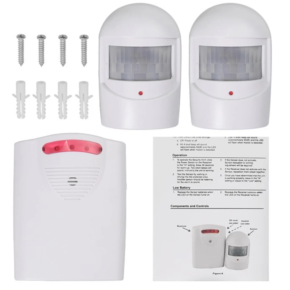 Home Security Mobile Detector Alarm Wireless Sensor System Indoor Residential Remote Infrared Device Suit | Безопасность и защита