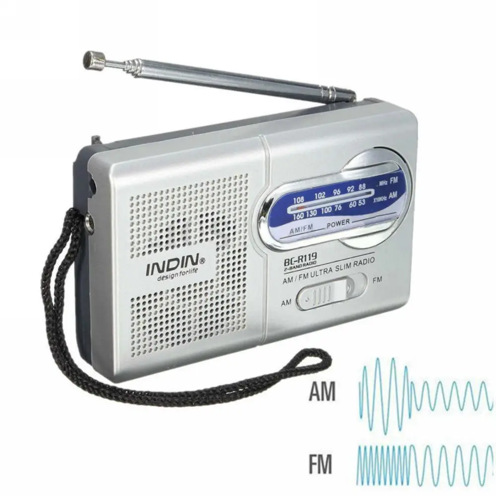 Уличный портативный Радиоприемник AM/FM антенна Телескопический приемник 3 в