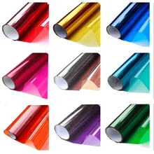 60x400 см цветная пленка оконная стеклянная наклейка теплоизоляционная Солнцезащитная целлофановая прозрачная двусторонняя пленка декоративная оконная пленка