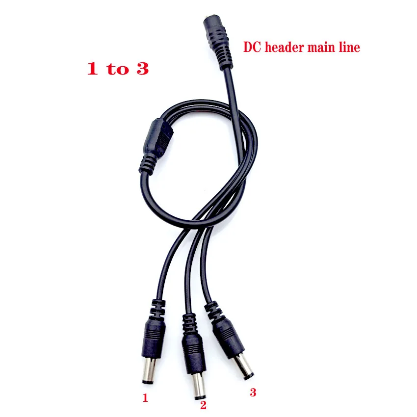 DC power 1 Female to 2 3 4 5 6 8 Male Way разветвленный коннектор для адаптера штекер кабеля 5,5 мм* 2,1 мм 12 В для CCTV камеры светодиодные полосы света