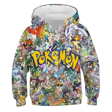 

2022 Spring Fashion Children Clothing Pokemon Hoodie kids Clothes Girls Sweatshirt Boys Hoodie Teenagers Pokémon Baby Boy Coats