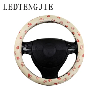 

LEDTENGJIE 37-38cm car steering wheel cover autumn and winter furry cute steering wheel cover car interior accessories