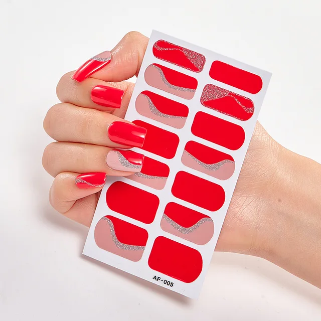 Full Cover Nail Stickers Nail Polish Nail Decoration Nails Sticker Designer Self Adhesive Nail Sticker Creative Nailart Sticker AF005