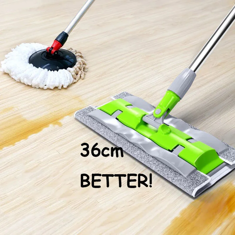 

Spin Mop with Reusable Microfiber Pads Metal Handle Mop for Home Kitchen Wood Ceramic Tiles Floor Cleaner Fregona trapeador