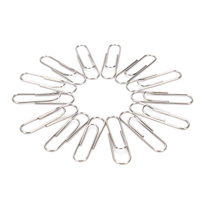 80x New Office Plain Steel Paper Clips 29mm Paperclips Metal Silver
