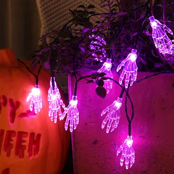 

LED Lantern Halloween Holiday Lights String 2M 20LED Halloween Decoration DIY Pumpkin LED Garland Light Purple Light