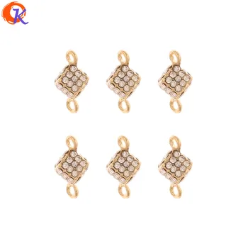 

Cordial Design 50Pcs 8*16MM Rhinestone Charms/Jewelry Accessories/Connectors/Cube Shape/Hand Made/DIY Making/Earring Findings