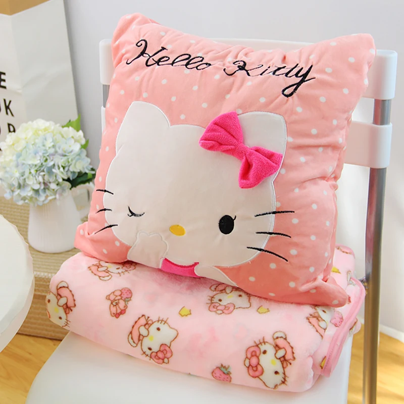 

Cartoon Kitty Comfort Toys Stuffed Melody Cushion Plush Blanket Birthday Gift Soft Stuffed Animal Dolls For Kids Children Girls