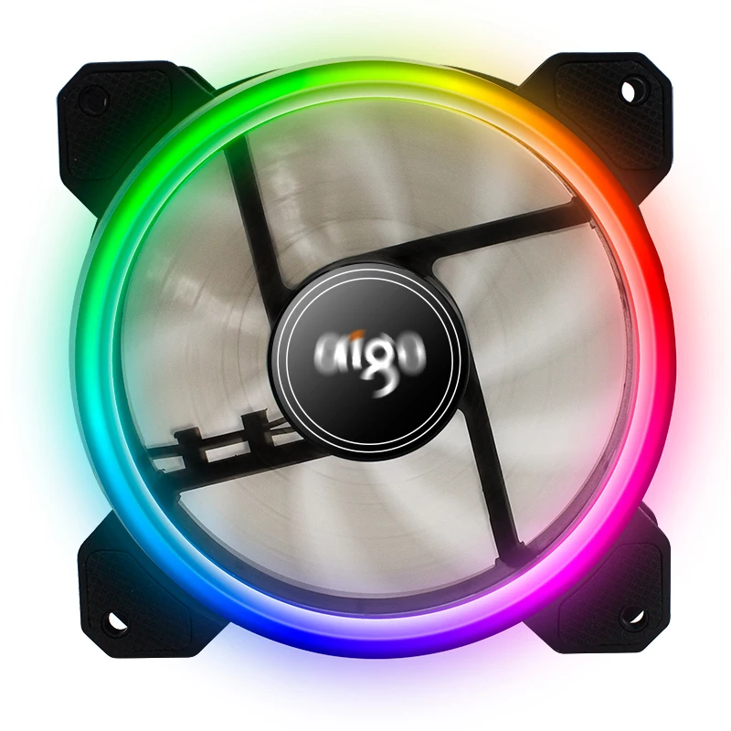 Aigo 2019 DR12 компьютерный ПК Корпус Вентилятор RGB Регулировка светодиодный