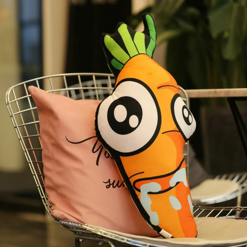 3D Magic Kawaii Cute Stuffed Funny Carrot Toys Cartoon Plush Plant Soft Carrot Pillow Kids Baby Toys For Children Birthday Gift - Цвет: drool