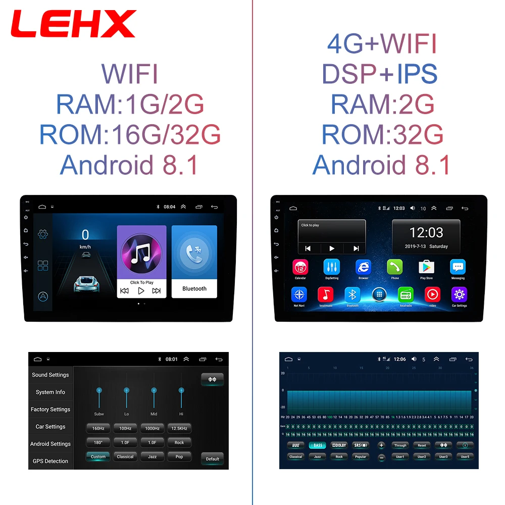 Цена LEHX 9 дюймов Автомобильный Android 8,1 автомобильный Радио gps авто радио 2 Din USB для VW Skoda Octavia golf 5 6 touran passat B6 jetta polo tiguan