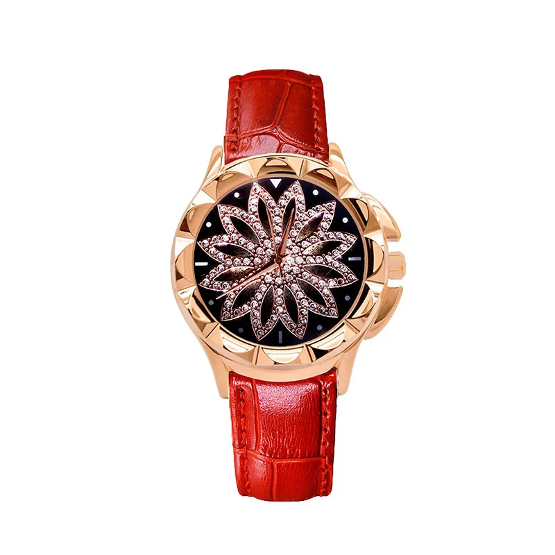 Женские часы из розового золота люксовый бренд цветы часы с циферблатом, наручные часы женские модные повседневные кварцевые часы Relogio Feminino