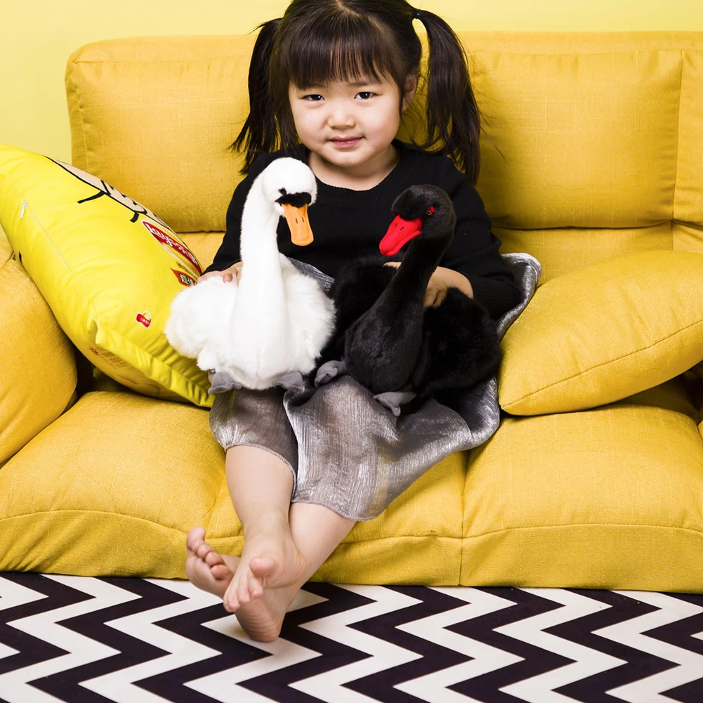 Реалистичные животные в форме лебедя, плюшевая кукла, детская игрушка домашнее украшение для офисного стола Новый
