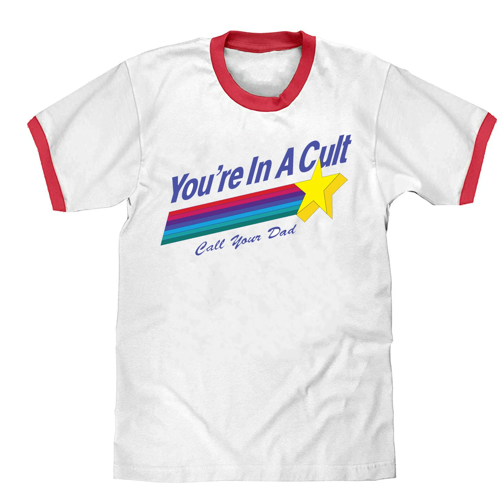 

Humor You are in Cult Call Your Dad Kawaii Girl's Tee Shirt Ins Style Trendy Top Harajuku Graphic Short Sleeve 80s 90s Tee Shirt