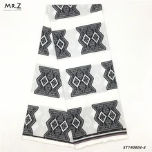 Mr.Z Multicolor Stretch Ankara African Wax Print Fabric Nigerian Pattern Silk Fabric For Cloth ST190804