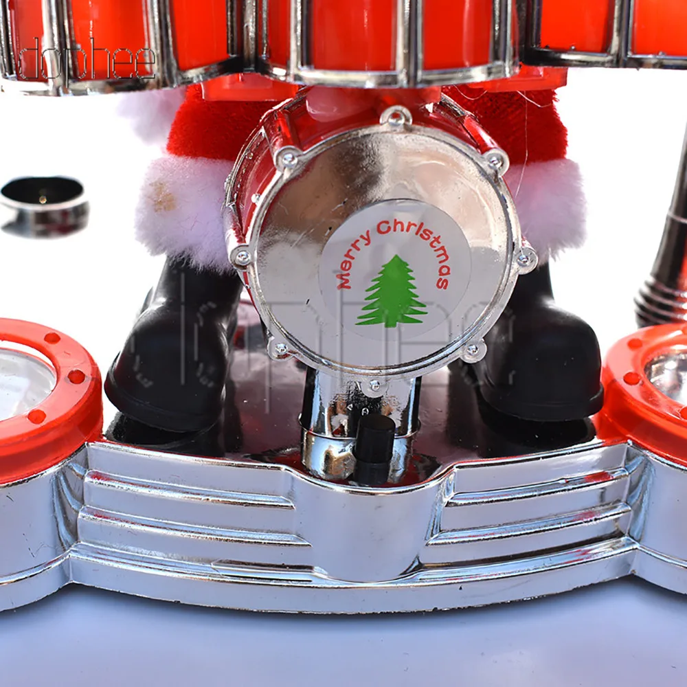 dophee Christmas New Gift Electric Piano Musical Toy Santa Claus Doll Christmas Decoration for home