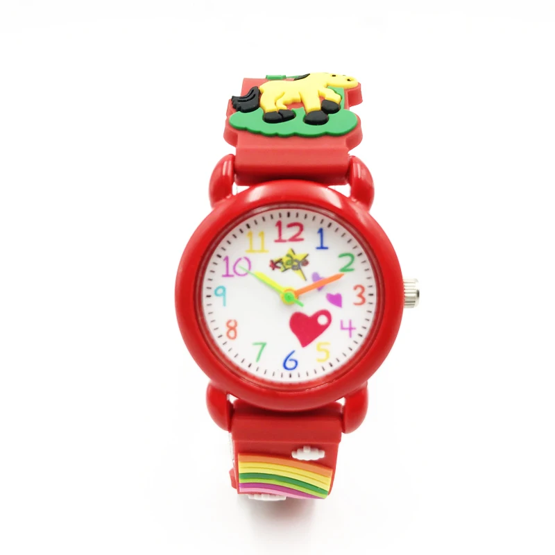 hot fashion 3D jelly band watches for girls cartoon pattern quartz boys watch free dropshipping waterproof wristwatches  (38)