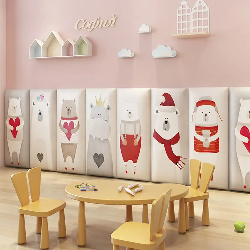 

Factory direct sales headboard for home use, stick it on the wall, soft and comfortable tatami wall sticker