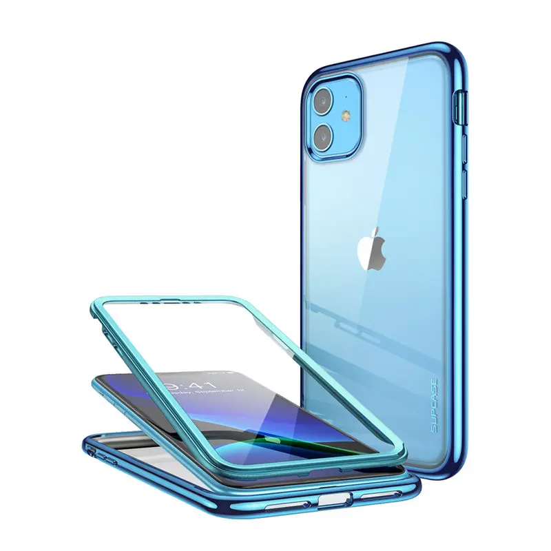 For iPhone 11 Case 6.1 (2019) SUPCASE UB Electro Metallic Electroplated+TPU Full Body Hybrid with Built in Screen Protector|Бамперы| |