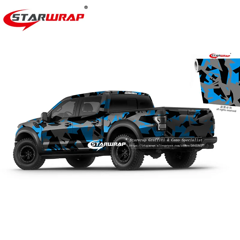 Звезда обертывание Jumbo Camo для салона автомобиля или грузовика тело зеркало заднего вида наклейка камуфляжная Виниловая пленка обертывание воздушный пузырь ПВХ наклейки бомба