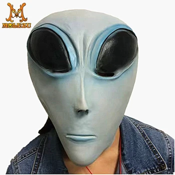 

Molezu Alien Scary Latex Mask Cosplay Big Eyes Alien Mask Festival Halloween Novel Latex Mask For Party