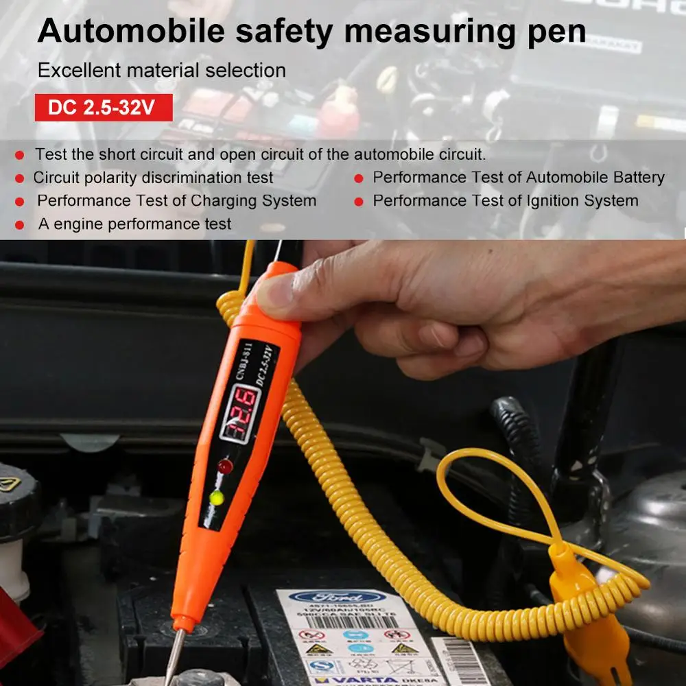 2.5-32V Car Digital Circuit Tester Pencil Electrical Diagnostic Tool Power Probe Voltage Test |