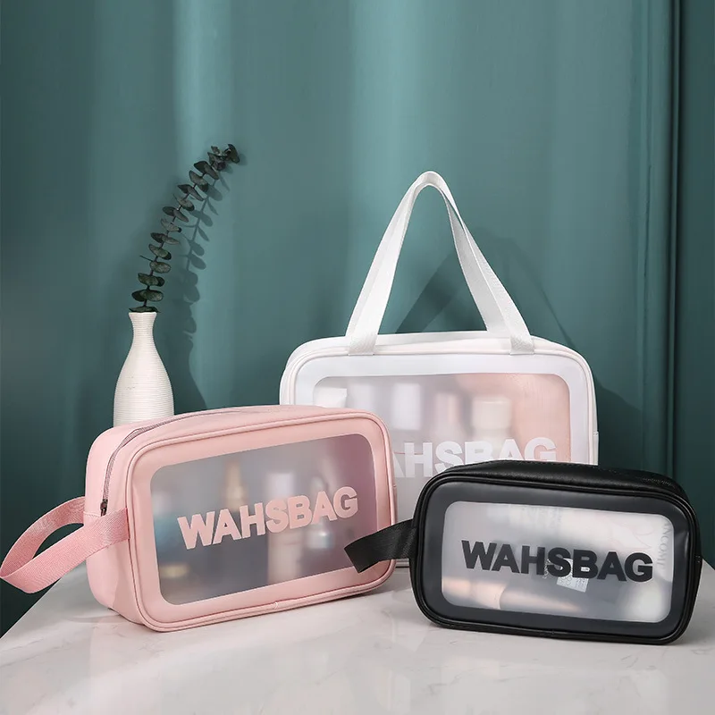 

Large Capacity Make Up Makeup Organizer Bag Travel Cosmetic Bag PVC Transparent Toiletry Bags Pool Beach Storage Bag Beauty Case