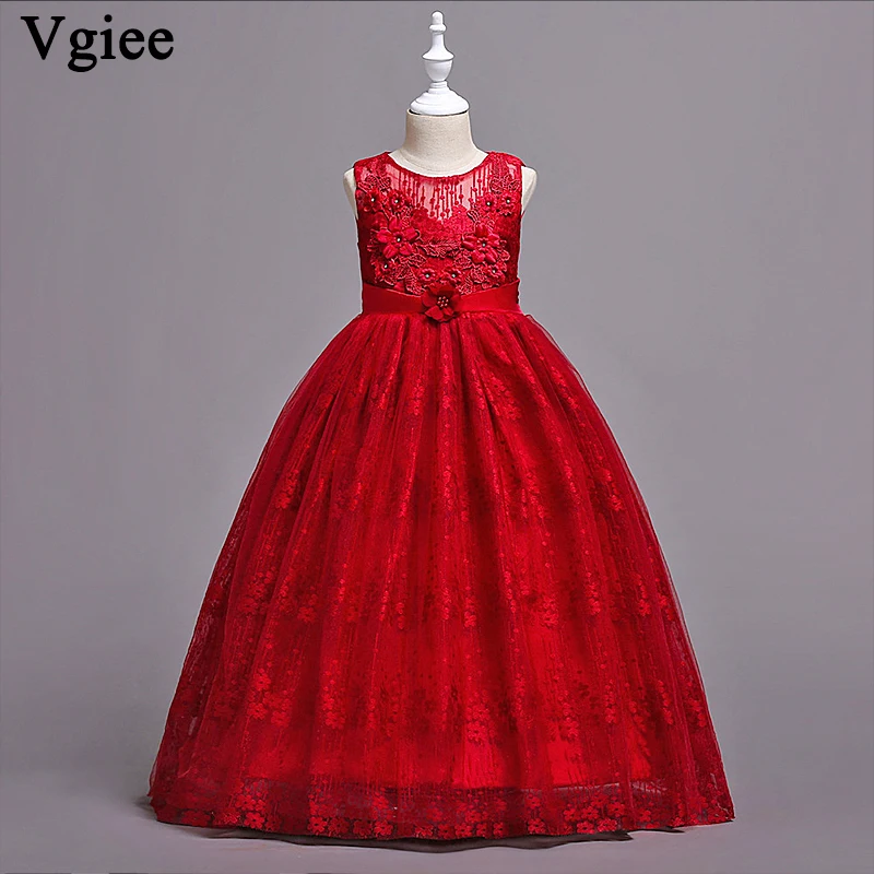 

Vgiee Baby Girl Christmas Dress Girls Outfits Princess Dress Mesh Sleeveless Floral Girl Dresses For Weddings CC010