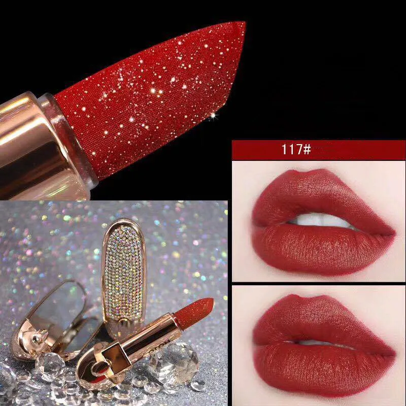 Сменный Чехол-книжка HOJO Brilliant Star Gem Lipstick с зеркальным блеском для губной помады