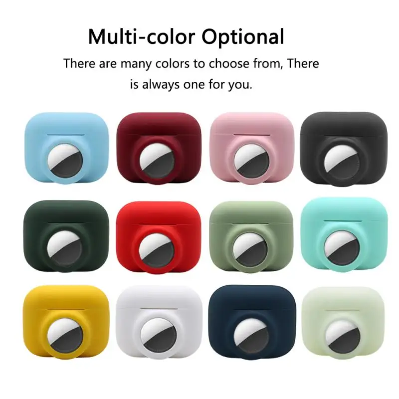 

2 In 1 Silicone Case AirTags Case Cover For AirPods Pro Earphones Loss Prevention Case Accessories Skin Protective Sleeve STOCK