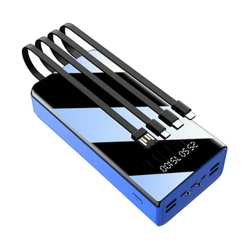 

Large Capacity 3000mAh Power Bank Four USB 2A Fast Charging External Battery Powerbank Built in 4 Cables Charger for Smartphone