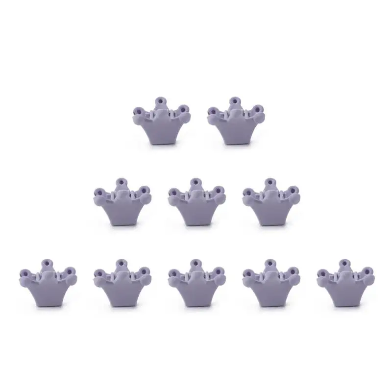 Grey 10 шт. модная Корона Заколки для волос, детские для девочек Заколка-краб Мини милый Карамельный цвет Заколка-краб шпилька аксессуары - Цвет: Grey