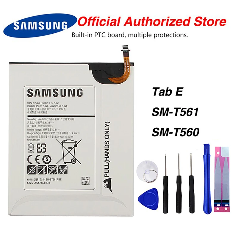 Оригинальная Аккумуляторная батарея Samsung GALAXY Tab E T560 T561 EB-BT561ABE 5000 мАч | Мобильные
