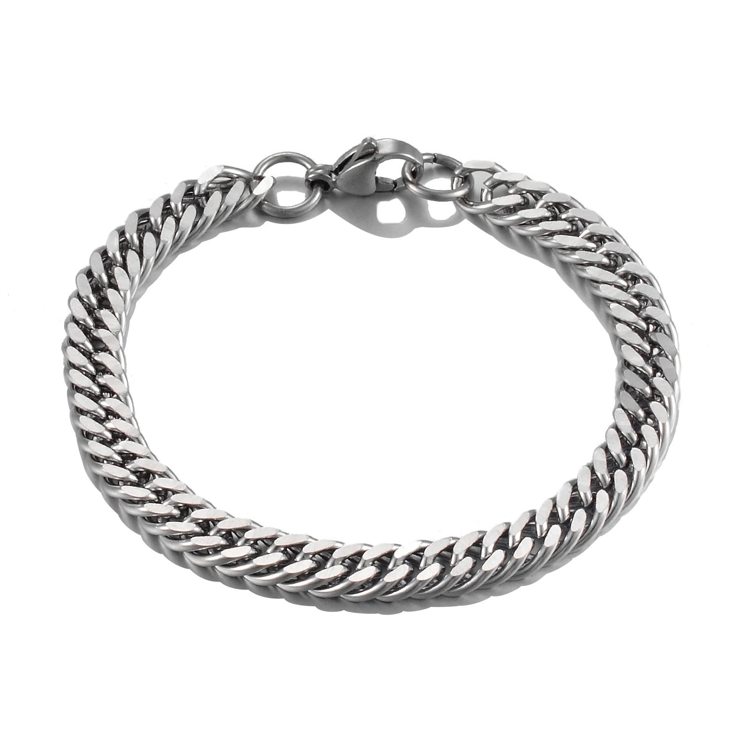 Popular Men's Stainless Steel Cuba Bracelet High Quality Men And Women's Jewelry Of Various Lengths