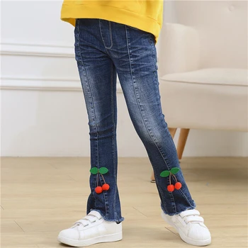 

IENENS Kids Girls Skinny Jeans Denim Trousers 5-13 Years Young Girl Slim Cowboy Trousers Spring Autumn Children Flare Pants