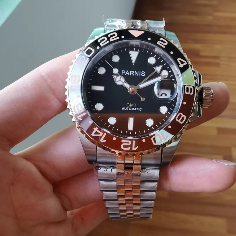 Reloj Parnis Gmt Amazon Parnis 40mm Automatic Mechanical Men's