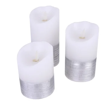 

3PCS Romantic Plastic Flameless Candles Decorative Light for Wedding Christmas
