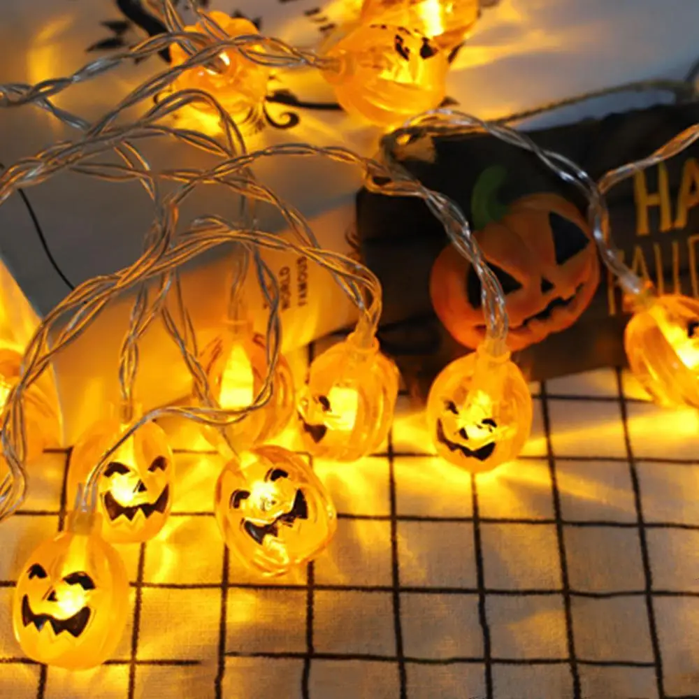 

1.5M 10 LED Halloween Pumpkin Ghost Skeleton LED Light String Holiday Bar Family Party Decoration Halloween Decoration
