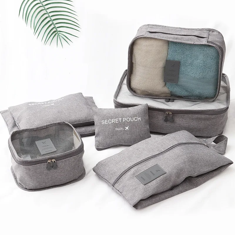 

7PC/Set Travel Luggage Packing Organizer with Shoe Bag Toiletry Bags For Storage Clothes Underwear Packing Cubes For Suitcase