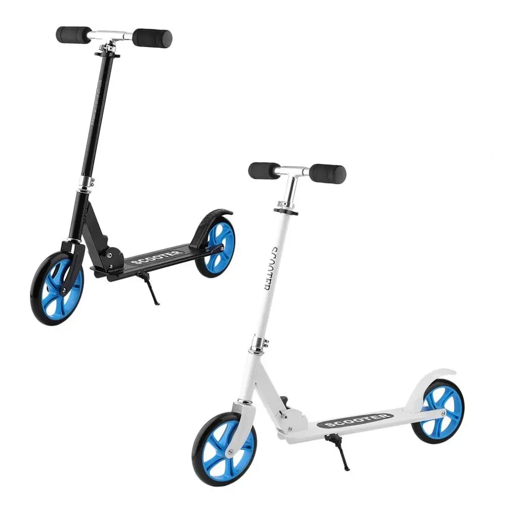 

Hot sale 205mm PU Wheel Forerake Head Double Brake Scooter For Adult Child Adjustable Height Foldable Big Wheel Scooter