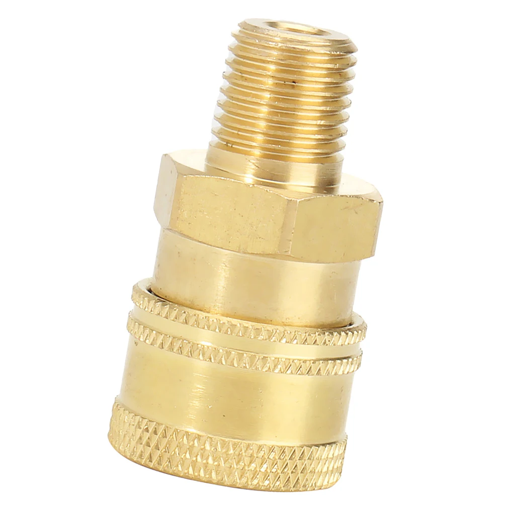 1x Brass Pressure Washer Quick Connect 12mm to 1/4 Male Coupler Adapter