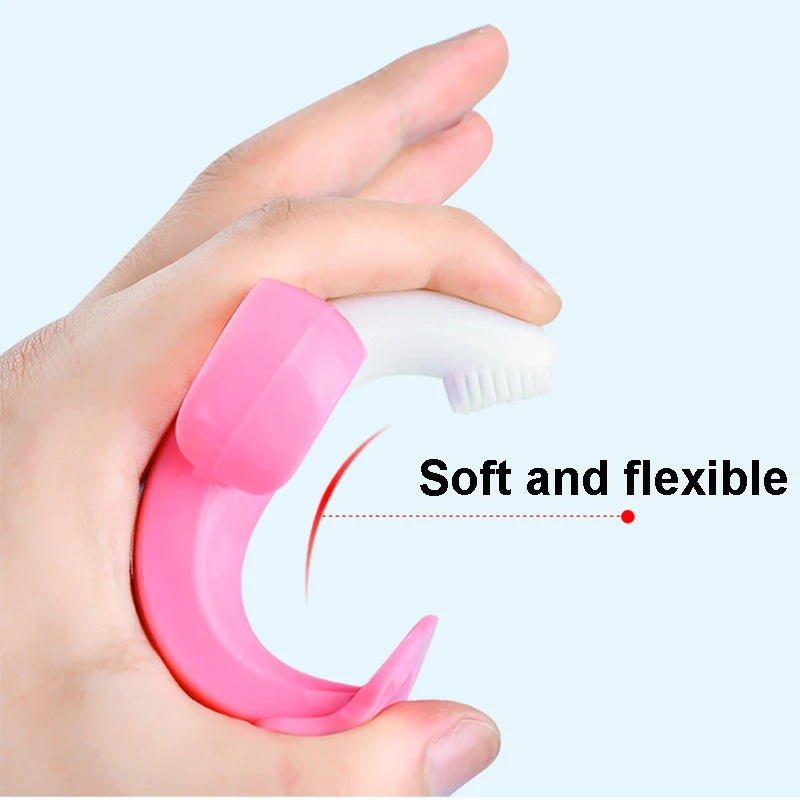Baby Silicone Training Toothbrush BPA Free Safe Toddler Teether Teething Ring Kids Teether Toys Newborn Infant Chewing Gift